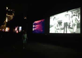 MEMORY LANE_______installation view / 8 projections 300X500 cm each on trucks / Dallas / 2015